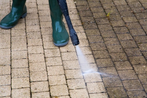 power washing patio